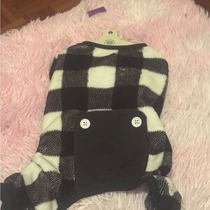 Plaid Dog Sweater with Button Accents